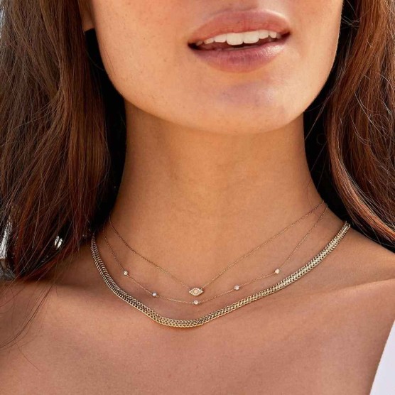 Classic Five Diamond Necklace