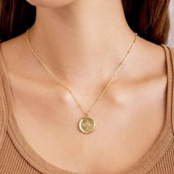 Compass Coin Necklace