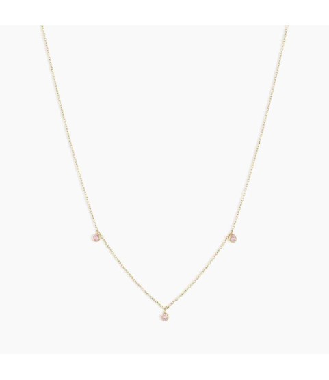 Classic Pink Sapphire Trio Necklace