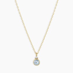 Aquamarine Birthstone Necklace