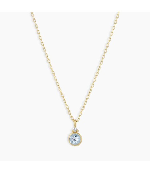 Aquamarine Birthstone Necklace