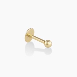 14k Gold Newport Threaded Flat Back Stud