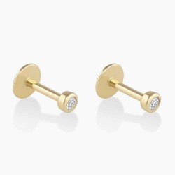 Classic Diamond Threaded Flat Back Studs