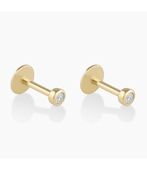 Classic Diamond Threaded Flat Back Studs