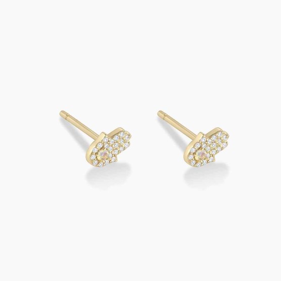 Diamond Hamsa Studs