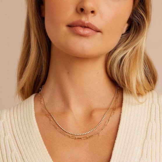 Classic Diamond Row Necklace