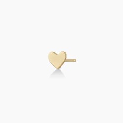 14k Gold Heart Stud