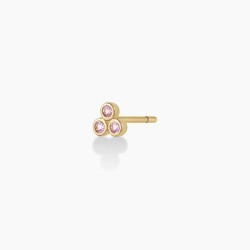 Classic Pink Sapphire Trio Stud