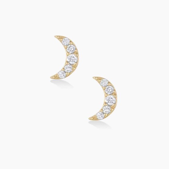 Diamond Crescent Studs