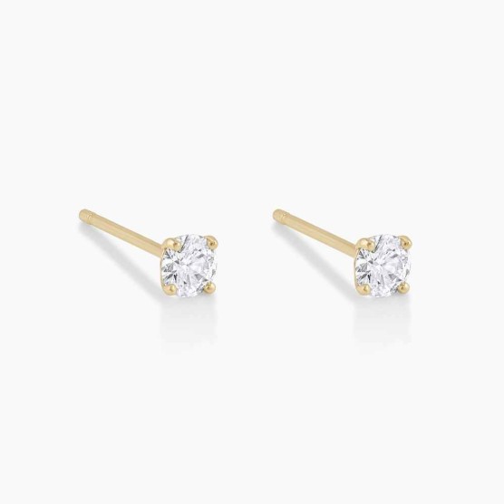 Diamond Solitaire 4 mm Studs