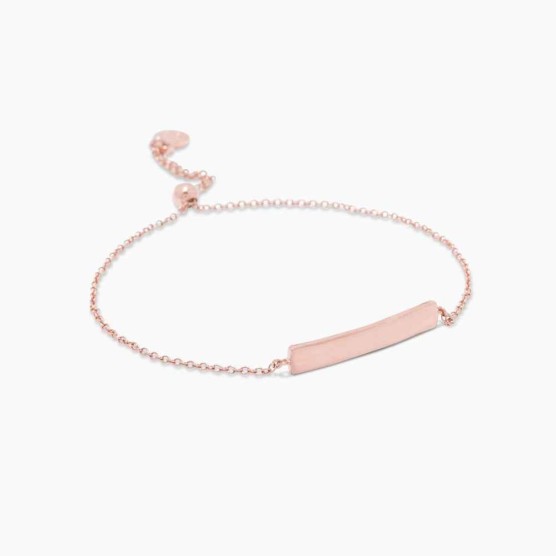 Bespoke Plate Adjustable Bracelet (Rose Gold)