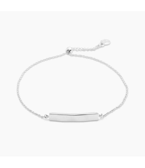 Bespoke Plate Adjustable Bracelet (Silver)