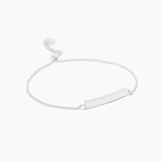 Bespoke Plate Adjustable Bracelet (Silver)