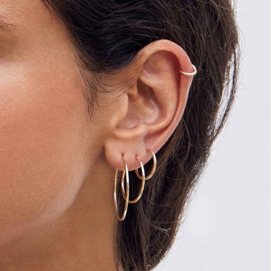 14k Gold Classic 22mm Hoops