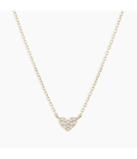 Diamond Pavé Heart Charm Necklace