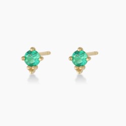 Emerald Trinity Studs