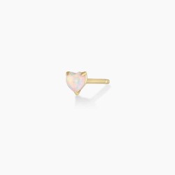 Opal Heart Stud