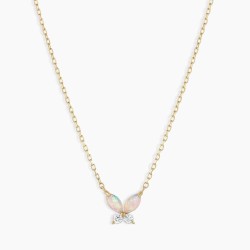 Opal Butterfly Necklace