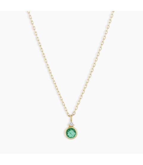 Emerald Birthstone Necklace