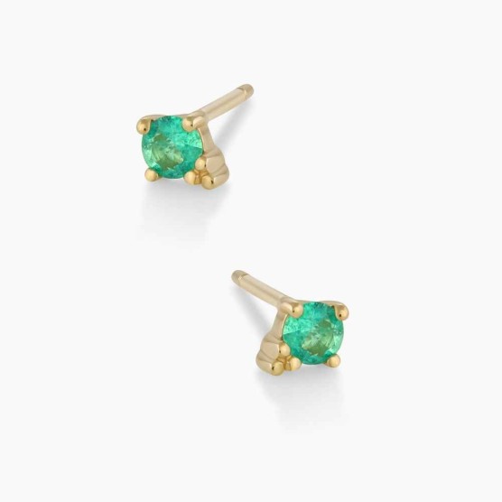 Emerald Trinity Studs