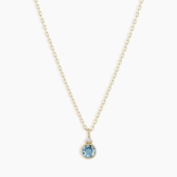 Blue Topaz Birthstone Necklace