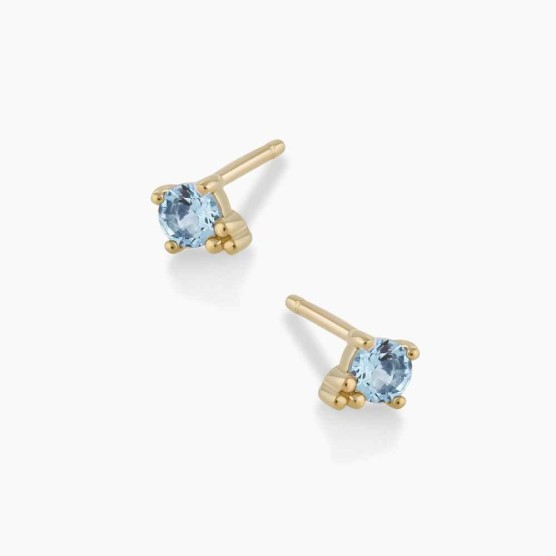 Blue Topaz Trinity Studs