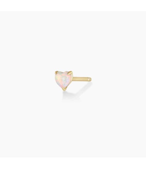 Opal Heart Stud