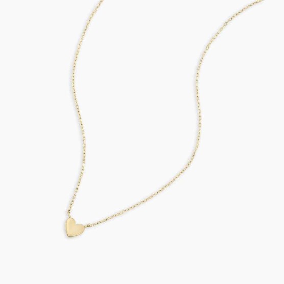 14k Gold Heart Mini Necklace