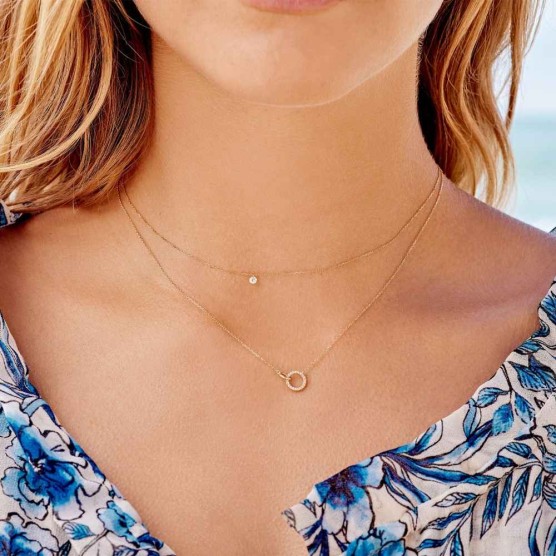 Floating Diamond Necklace