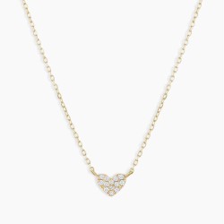 Diamond Pavé Heart Charm Necklace