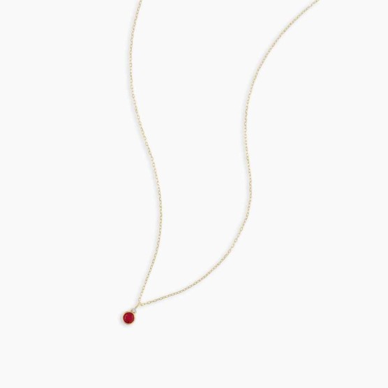 Ruby Birthstone Necklace