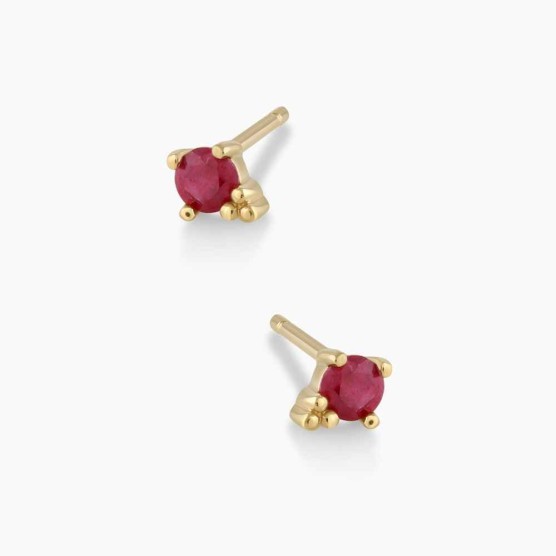 Ruby Trinity Studs