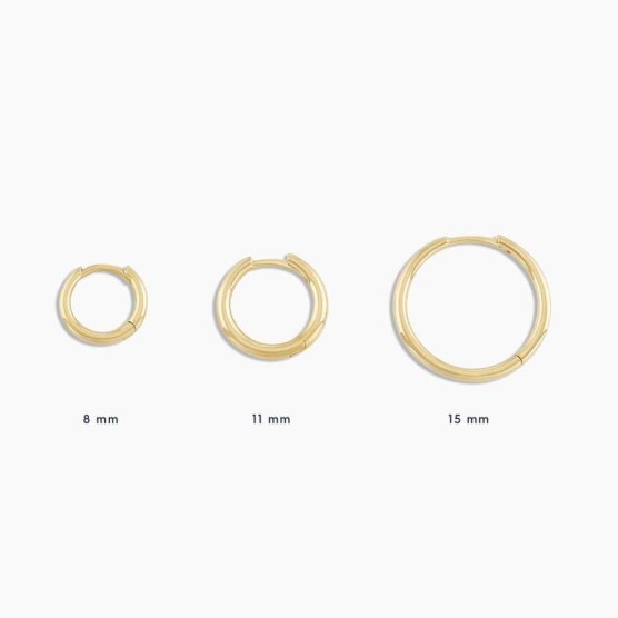 14k Gold Classic 15mm Huggies