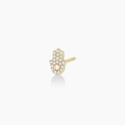 Diamond Hamsa Stud