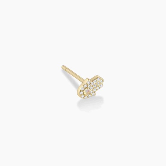 Diamond Hamsa Stud