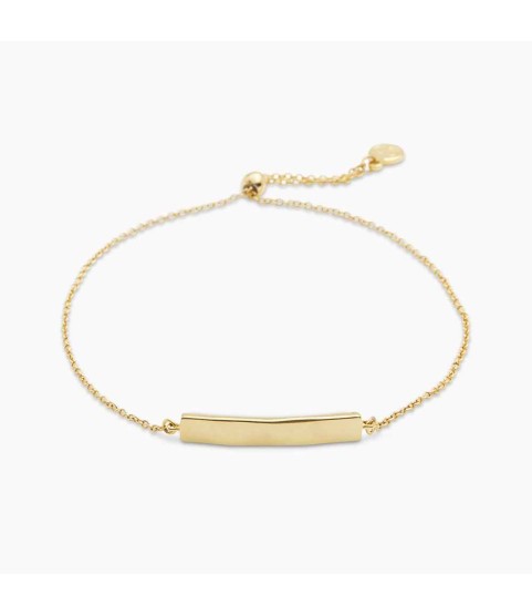 Bespoke Plate Adjustable Bracelet (Gold)