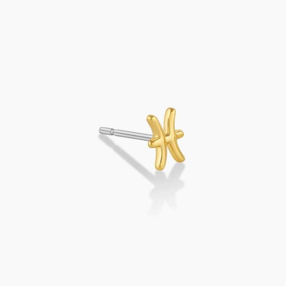 Zodiac Charm Stud - Pisces