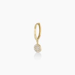 Diamond Pavé Charm Huggie