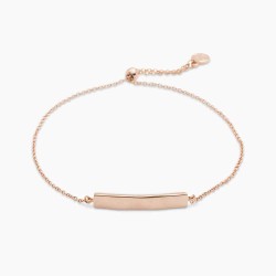 Bespoke Plate Adjustable Bracelet (Rose Gold)