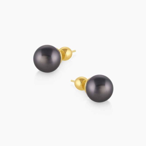 Lou Pearl Studs (Black)