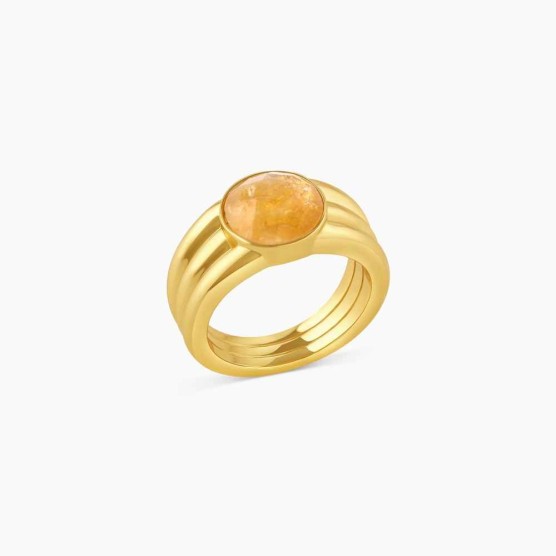 Power Gemstone Reed Ring for Abundance